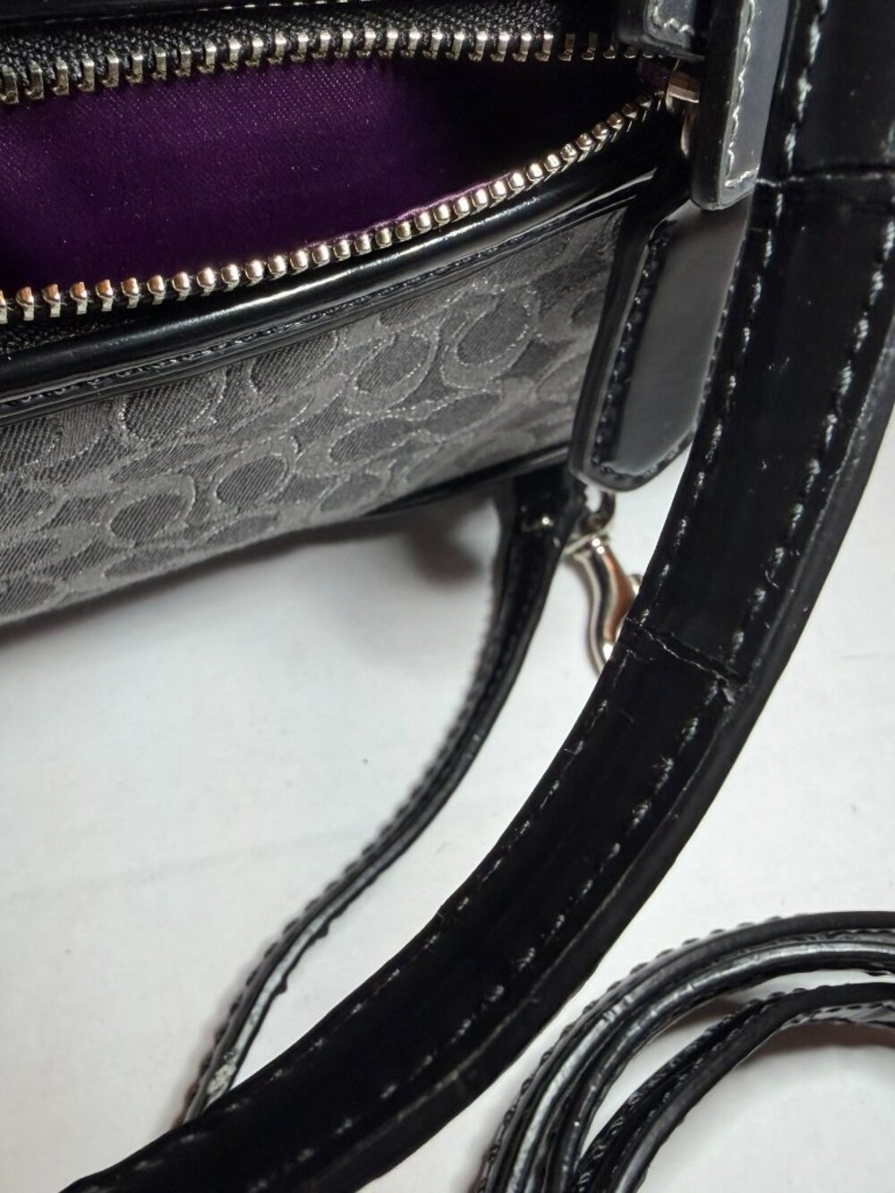 Coach Poppy Signature Metallic East West Satchel - NWT (Please Read Description) - Picture 13 of 14